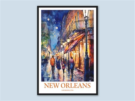 New Orleans Poster New Orleans Print Art French Quarter Poster New