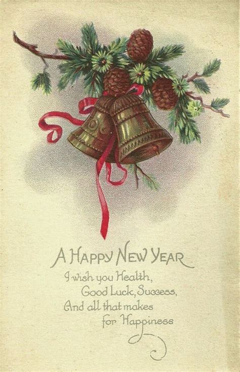 Vintage New Year Cards Collection 30 Lovely Designs