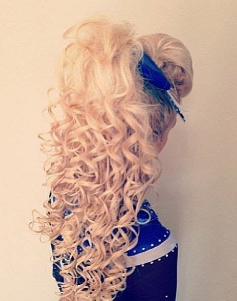 I Love The Curls Cheerleading Hairstyles Cheer Hair Competition Hair