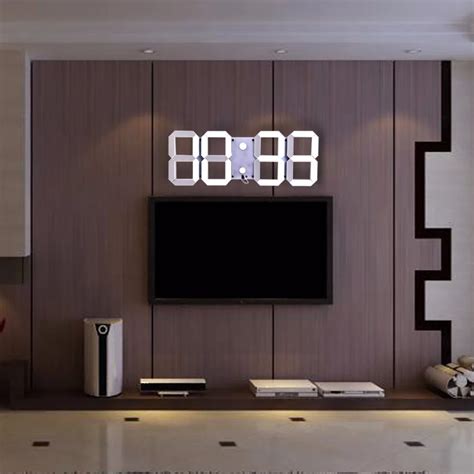 Modern Design Remote Control Large Digital Led Wall Clock Big Creative ...