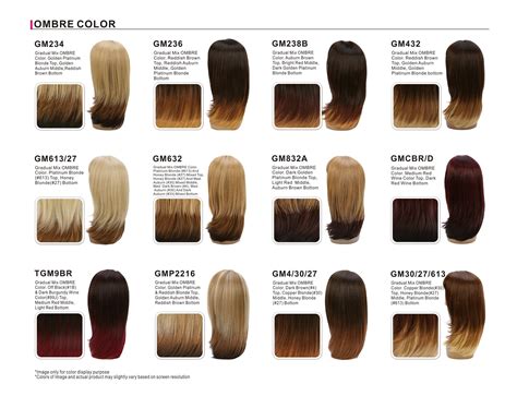 Wig Colors Chart | Portal.posgradount.edu.pe