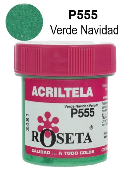 Acriltela Perlado Verde Navidad P Cc Roseta