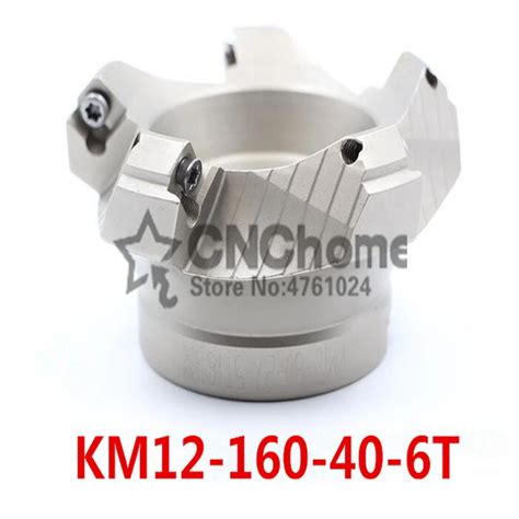 Km12 160 40 6t 45 Degree Shoulder Face Mill Head Cnc Milling Cutter