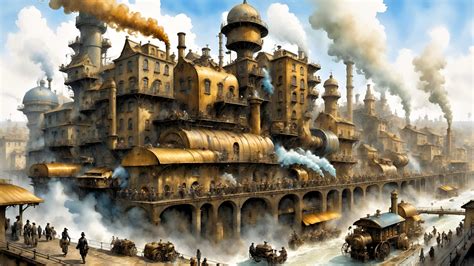 Steampunk factory (4) by AI-Postcards on DeviantArt