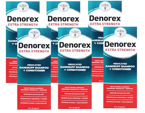 Denorex Extra Strength Dandruff Shampoo Conditioner 10 Oz Pack Of 6 Beauty