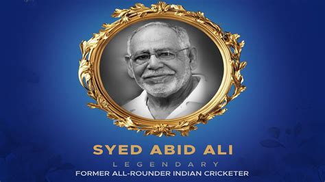 indian cricketer syed abid ali passes  winning runs  india