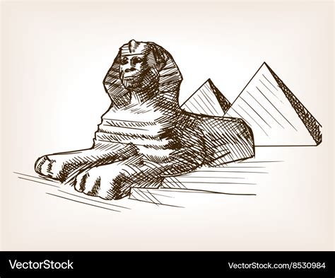 Egypt Sphinx Drawing