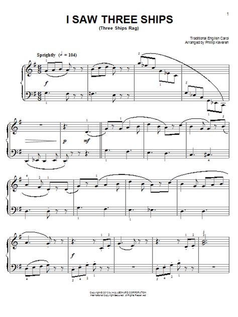 I Saw Three Ships Sheet Music Direct