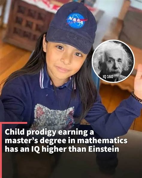 Child prodigy earning a master's degree in mathematics