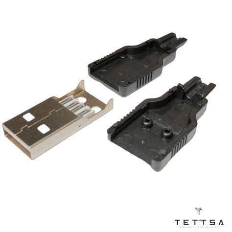 Conector Usb Macho Tipo A Para Soldar Con Cubierta Tettsa Tienda