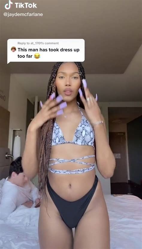 Sexy Jayden Mcfarlane In Snake Print Bikini Top Sexyfilter