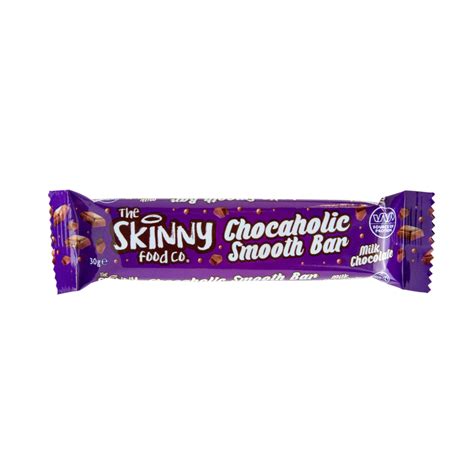 Uk The Skinny Food Chocaholic Smooth Bar Milk Chocolate Flavour 30g