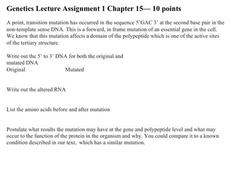 Solved A point, transition mutation has occurred in the | Chegg.com