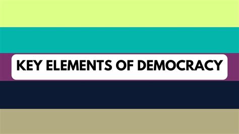 Key elements of democracy - Aliran