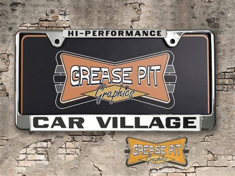 Swanson Ford Booster Aluminum License Plate Insert Grease Pit Graphics