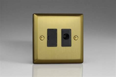 13a Unswitched Fused Spur Flex Outlet Brushed Brassblack