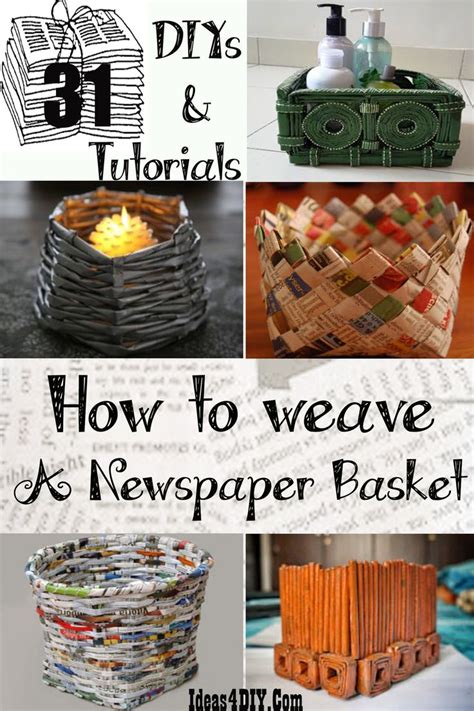 Diys Tutorials How To Weave A Newspaper Basket