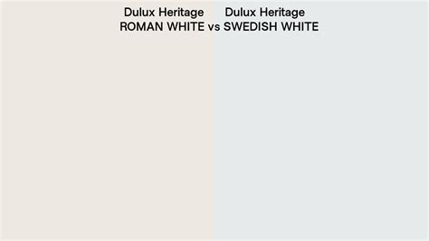 Dulux Heritage Roman White Vs Swedish White Side By Side Comparison