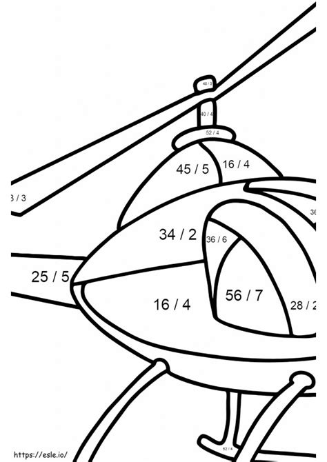 Colorear Por N Meros Un Helic Ptero Para Colorear