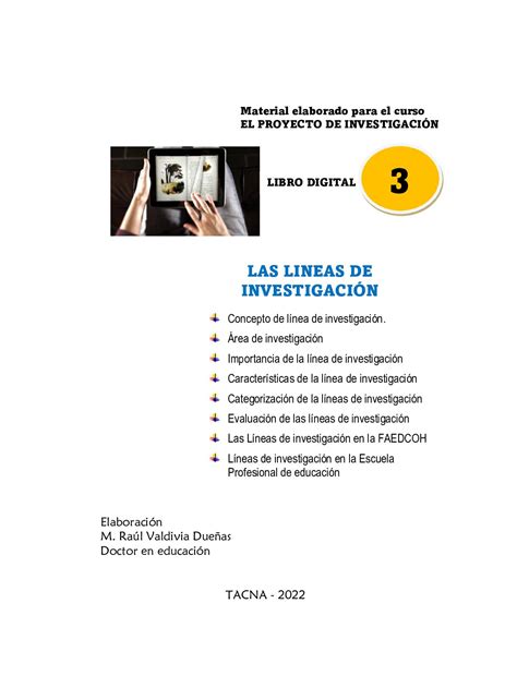 Calam O Libro Digital Lineas De Investigaci N