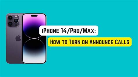 How To Turn On Announce Calls In Iphone Pro And Pro Max Youtube