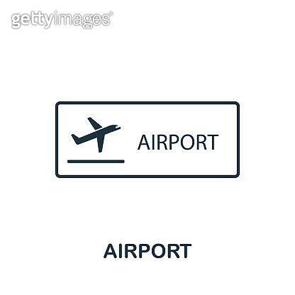 Airport Outline Icon Thin Style Design From City Elements Icons