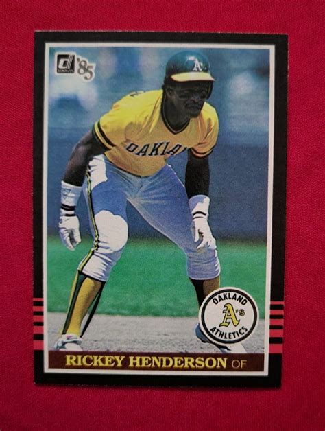 Donruss Rickey Henderson Oakland A S Nm Mt Or Better Hof