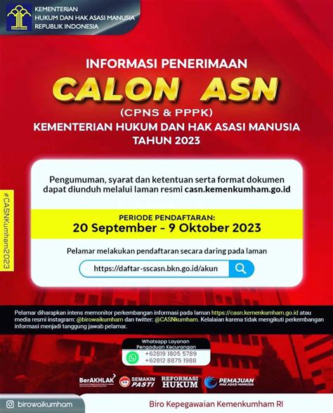 Penerimaan CPNS Dan PPPK Kemenkumham Tahun 2023 Dibuka Hari Ini Info