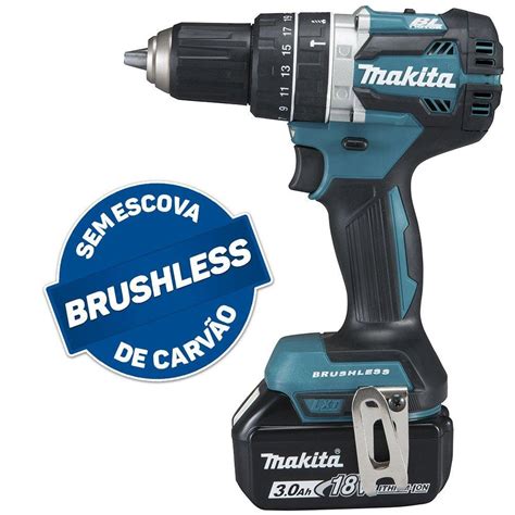 Parafusadeira Furadeira De Impacto Brushless V Makita Dhp Rfe