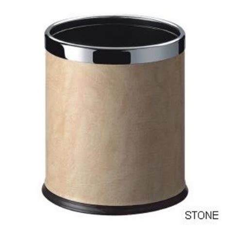 10 Litre Smart Bedroom Bins Stone With Chrome Rim