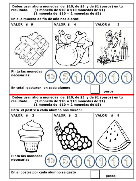 60 Problemas De Adicion Con Monedas Ambito Numerico Hasta El 15