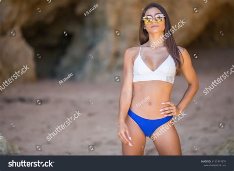 Portrait Happy Sexy Girl Pink Bikini Stock Photo 1167474676 Shutterstock