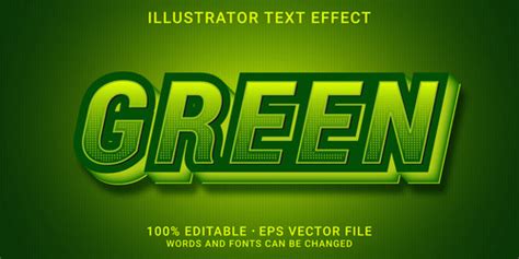 Dark green editable font ffecte text vector free download