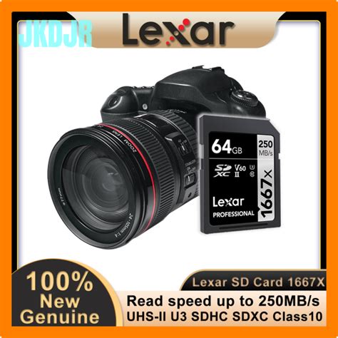 JKDJR Originele Lexar Sd Kaart 1667x 64Gb 128Gb 256Gb Lees Tot 250 Mb S