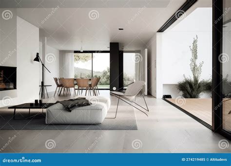minimalist home interior  sleek  modern furniture clean lines