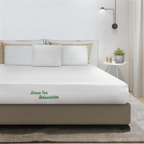 8 Inch Green Tea Infused Medium Plush Memory Foam Mattress In A Box