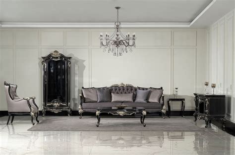 Casa Padrino Luxury Baroque Living Room Sofa Purple Black Silver