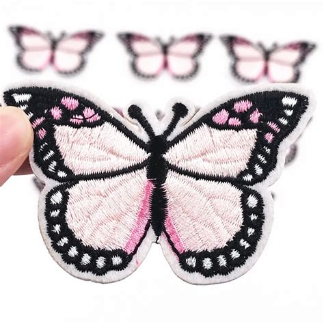 10pcs Cute Butterfly Iron On Sewing On Embroidered Applique Patch For