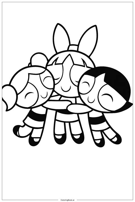 パワーパフガールズの塗り絵17枚（無料PDF・PNG配布）