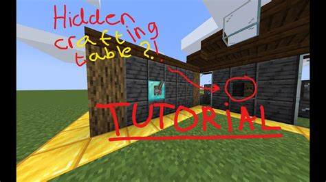 TUTORIAL Redstone Hidden Crafting Table In Wall Java YouTube