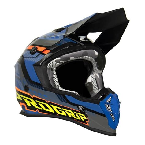 CASQUE CROSS ADULTE PROGRIP 3180 BLEU PETROLE