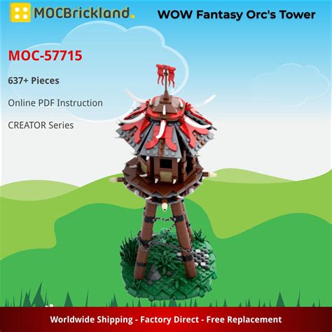 WOW Fantasy Orcs Tower CREATOR MOC 57715 WITH 637 PIECES MOC Brick Land