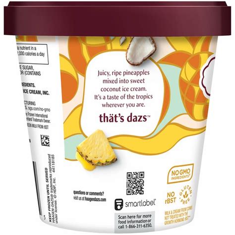 Haagen Dazs Pineapple Coconut Ice Cream Fl Oz Delivery Or Pickup