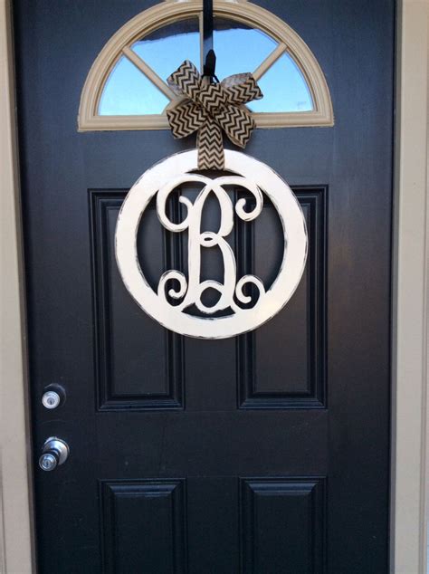 Circle Monogram Door Hanger In By Adoorablecreationz On Etsy Https