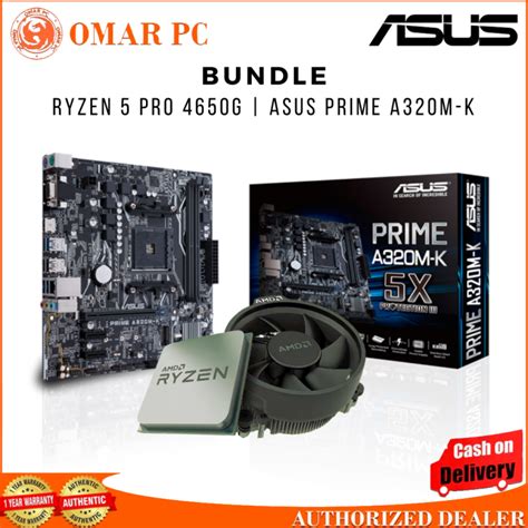 Ryzen 5 Pro 4650g With Stock Amd Cooler And Asus Prime A320m K