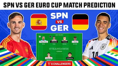 Spn Vs Ger Dream Spn Vs Ger Dream Prediction Spain Vs Germany