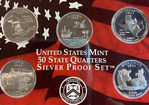 2004 United States Mint 50 State Quarters Silver Proof Set Property Room