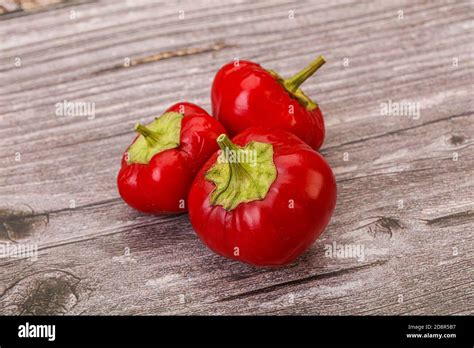 Red Hot And Spicy Cherry Pepper Stock Photo Alamy