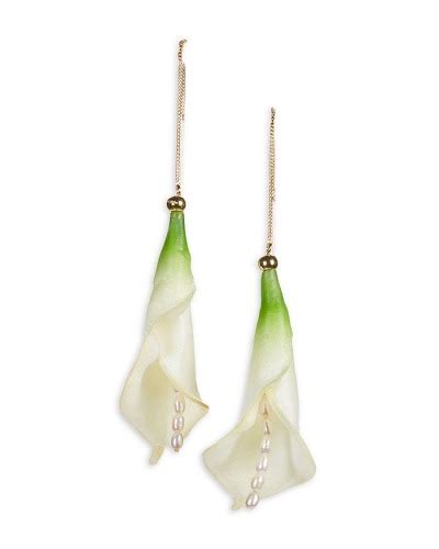 Cult Gaia Calla Freshwater Pearl Drop Earrings Tumbex