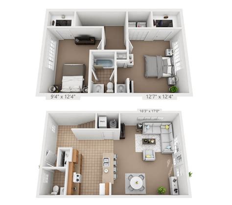 Floorplans - Elmwood Manor Apartments and Townhouses